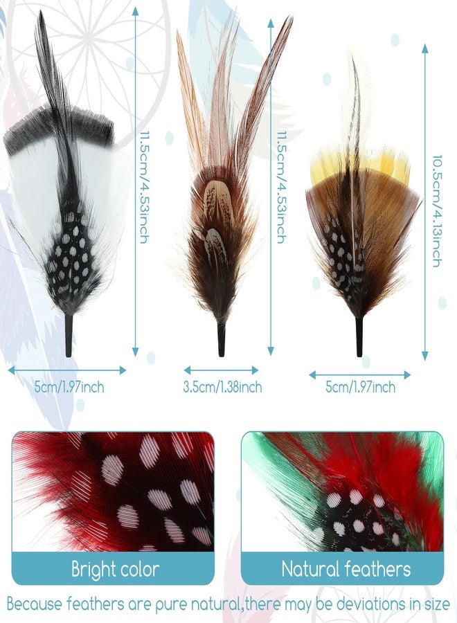 Syhood 20 Pcs Hat Feathers, Assorted Feathers for Hats Colorful Real Feathers Accessories for Men Women(Classic Style) - Image 2